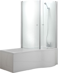 Hydra Complete Shower Bath With Screen & Door (Right Hand). 1500x750mm.