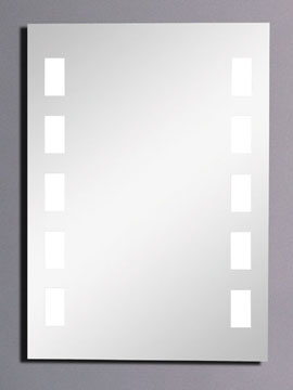 Hudson Reed Innisfree backlit illuminated bathroom mirror.  Size 500x700mm.