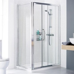 Lakes Classic 1100x800 Shower Enclosure, Slider Door & Tray (Left Handed).