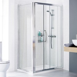Lakes Classic 1700x750 Shower Enclosure, Slider Door & Tray (Left Handed).