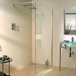 Lakes Italia 1000x1950 Glass Shower Screen & 800mm Arm. Right Handed.