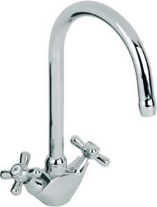 Mayfair Kitchen Nostalgia Monoblock Kitchen Faucet With Swivel Spout (Chrome).