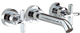 Mayfair Loli 3 Faucet Hole Wall Mouted Bath Filler Faucet (Chrome).