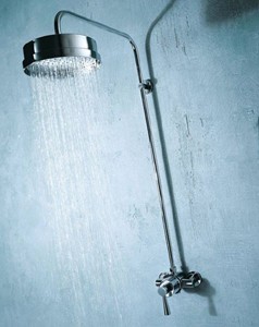 Mira Mode Thermostatic Exposed Shower Valve, Rigid Riser & 8" Head.