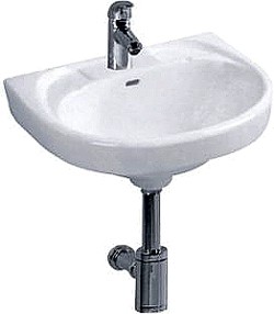 Hydra Wall Hung Basin (1 Faucet Hole). 410x320mm.