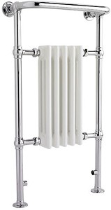 Crown Radiators Harrow Traditional Heated Towel Rail. 540x965mm. 1875 BTU.