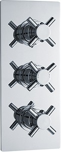 Crown Showers Triple Concealed Thermostatic Shower Valve (Chrome).