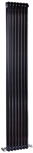 Crown Radiators Regency 2 Column Radiator (Black). 335x1800mm. 4471 BTU.