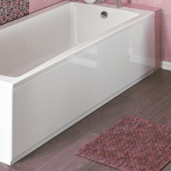 Crown Bath Panels 1700mm Side Bath Panel (White, Acrylic).