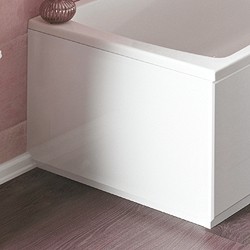 Crown Bath Panels 800mm End Bath Panel (White, Acrylic).