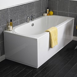 Crown Baths Otley Double Ended Acrylic Bath & Panels. 1700x750mm.