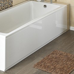 Crown Bath Panels 1900mm Side Bath Panel (White, MDF).