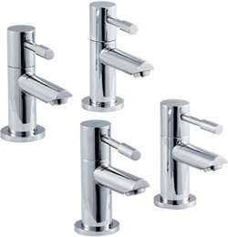 Crown Series 2 Basin & Bath Faucets Set (Chrome).