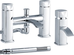 Crown Series A Basin & Bath Shower Mixer Faucet Set (Chrome).