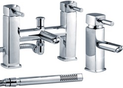 Crown Series C Basin & Bath Shower Mixer Faucet Set (Chrome).