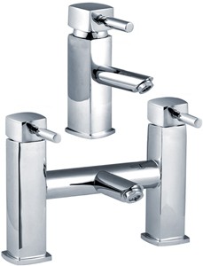 Crown Series C Basin & Bath Filler Faucet Set (Chrome).