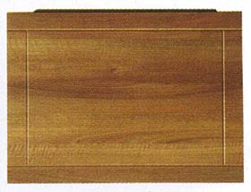 daVinci 700mm modern bath end panel in cherry finish.