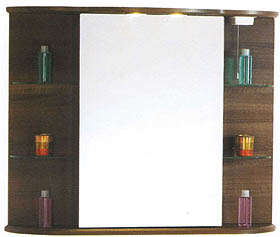 daVinci Wenge bathroom cabinet with mirror, lights & shaver socket.