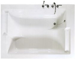 Shires 1950 x 1350mm Maharaja acrylic double bath with 4 faucet holes.