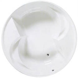 Shires Apollo acrylic circular bath with no faucet holes.  1775mm diameter.