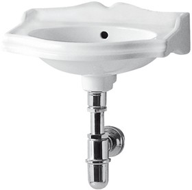 Arcade 2 Faucet Hole Wall Hung Cloakroom Basin. 375 x 280mm.