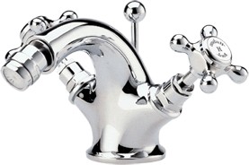 Hudson Reed Topaz Mono bidet mixer faucet (Chrome) + Free pop up waste