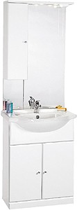 daVinci 650mm Contour Vanity Unit with ceramic basin, mirror and cabinet.