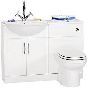 daVinci White bathroom furniture suite.  1110x810x300mm.