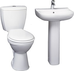 RAK Amy 4 Piece Bathroom Suite With 1 Faucet Hole Basin.