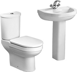 RAK Charlton 4 Piece Bathroom Suite With 1 Faucet Hole Basin.