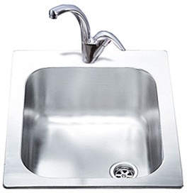 Smeg Sinks 1.0 Bowl Rectangular Stainless Steel Single Inset Sink.