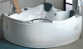 Hydra Pro Whirlpool bath for two people.  Left Hand. 1510x1510mm.