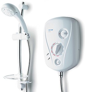 Triton Electric Showers Slimline T80xr 7.5kW In White And Chrome.