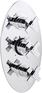 Ultra Mantra 3/4" Triple Concealed Thermostatic Shower Valve.