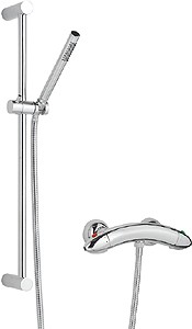 Thermostatic Curved Bar Valve With Minimalist Slider Rail Kit.