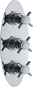 Ultra Beaumont Traditional Triple Concealed Thermostatic Shower Valve.