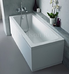 Hudson Reed Baths Single Ended Acrylic Bath & White Panels. 1400x700mm