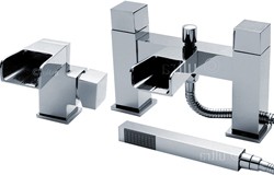 Ultra Channel Waterfall Basin & Bath Shower Mixer Faucet Set (Free Shower Kit).