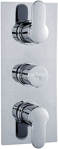 Hudson Reed Dias Triple Concealed Thermostatic Shower Valve (Chrome).