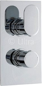Ultra Flume Twin Concealed Thermostatic Shower Valve (Chrome).