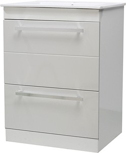 Ultra Design Vanity Unit With Ceramic Basin (White). 600x800x400mm.