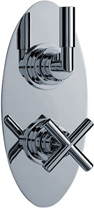 Ultra Helix Twin Concealed Thermostatic Shower Valve (Chrome).