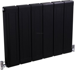 Hudson Reed Radiators Glee Designer Radiator (Black). 832x600mm.