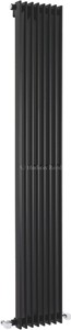 Hudson Reed Radiators Fin Radiator (Black). 304x1800mm. 5186 BTU.