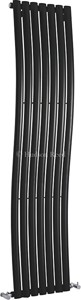 Hudson Reed Radiators Revive Wave Radiator (Black). 413x1785mm.