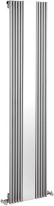 HR Designer Silver Keida radiator with mirror.  1800 x 420mm. 3591 BTU.