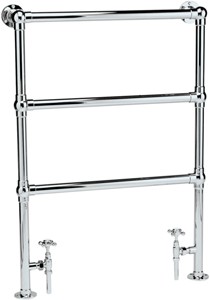 HR Traditional Countess heated towel rail (chrome). 660x940mm. 864 BTU