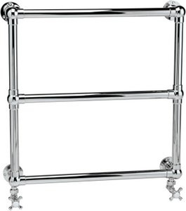 HR Traditional Empress heated towel rail (chrome). 660x660mm. 850 BTU.