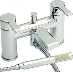 Hudson Reed Icon Bath Shower Mixer Faucet With Shower Kit (Chrome).