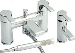 Hudson Reed Icon Basin & Bath Shower Mixer Faucet Set (Free Shower Kit).